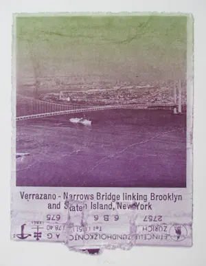 Franz Eggenschwiler - VERRAZANO NARROWS BRIDGE 1970 signiert kaufen? Bieten Sie von 150!