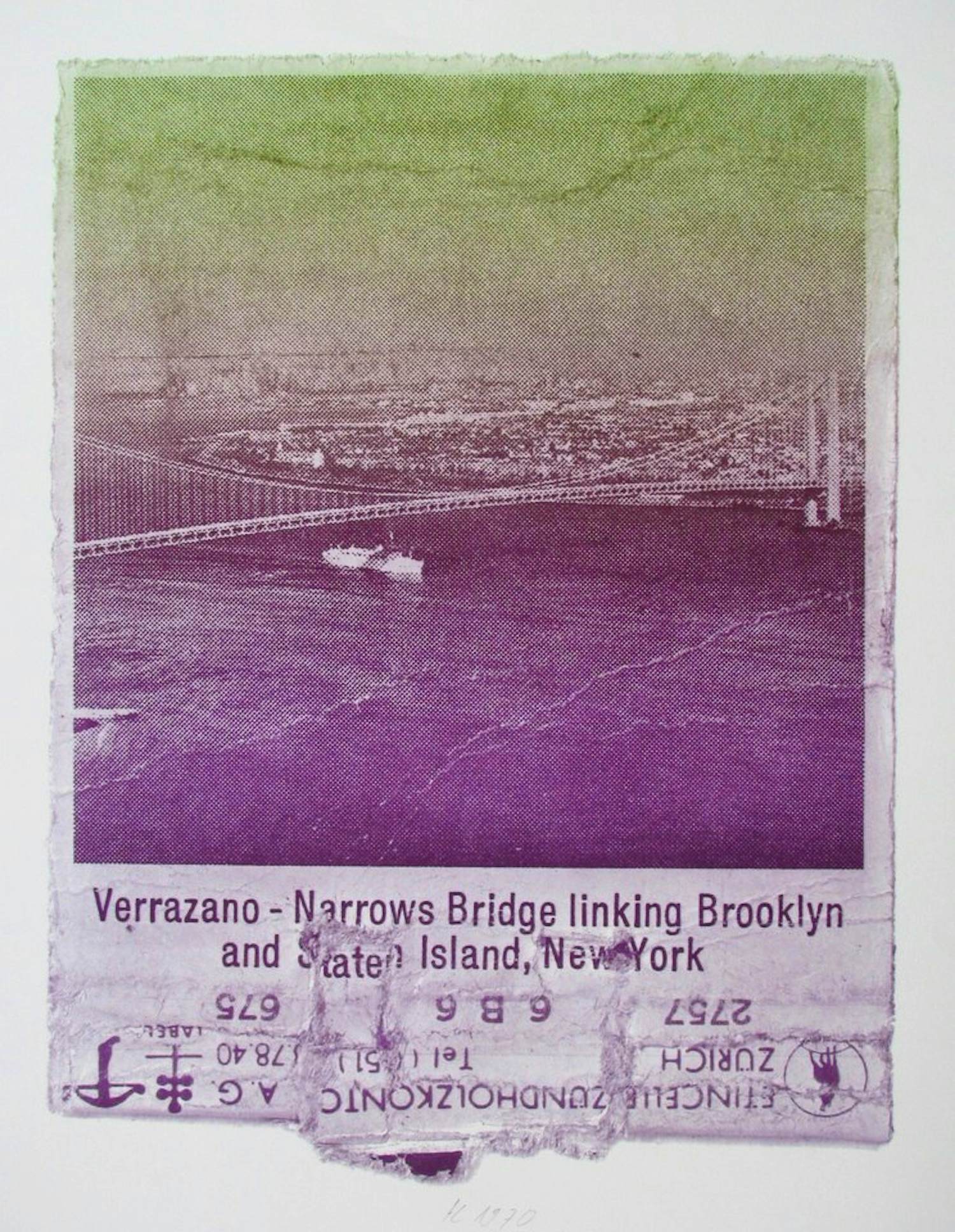 Franz Eggenschwiler - VERRAZANO NARROWS BRIDGE 1970 signiert kopen? Bied vanaf 200!