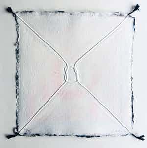 Shinkichi Tajiri - aquagravure ’Knoop’ - minimalistisch en kleurrijk - 1993- oplage 35 verkocht voor € 375!