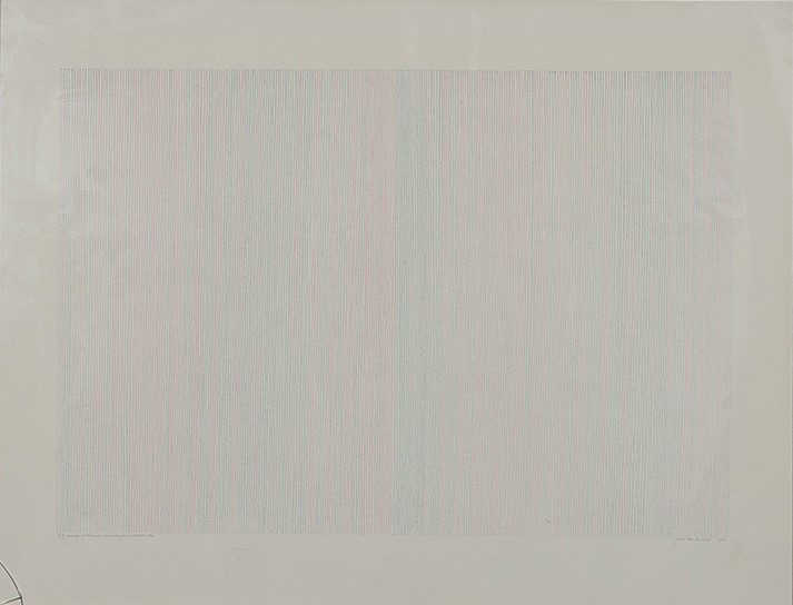 Paul van de Vliet - l/r-handig getekende verbindingsprogrammatie - Kleurpotlood op papier -1974 -BKR kopen? Bied vanaf 15!