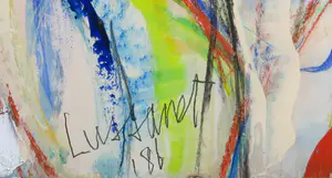 Paul de Lussanet - Gemengde techniek op papier, Staand naakt - Ingelijst (Groot) kopen? Bied vanaf 800!