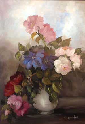 Niet of onleesbaar gesigneerd - C1891 - Bloemstilleven verkocht voor € 10!