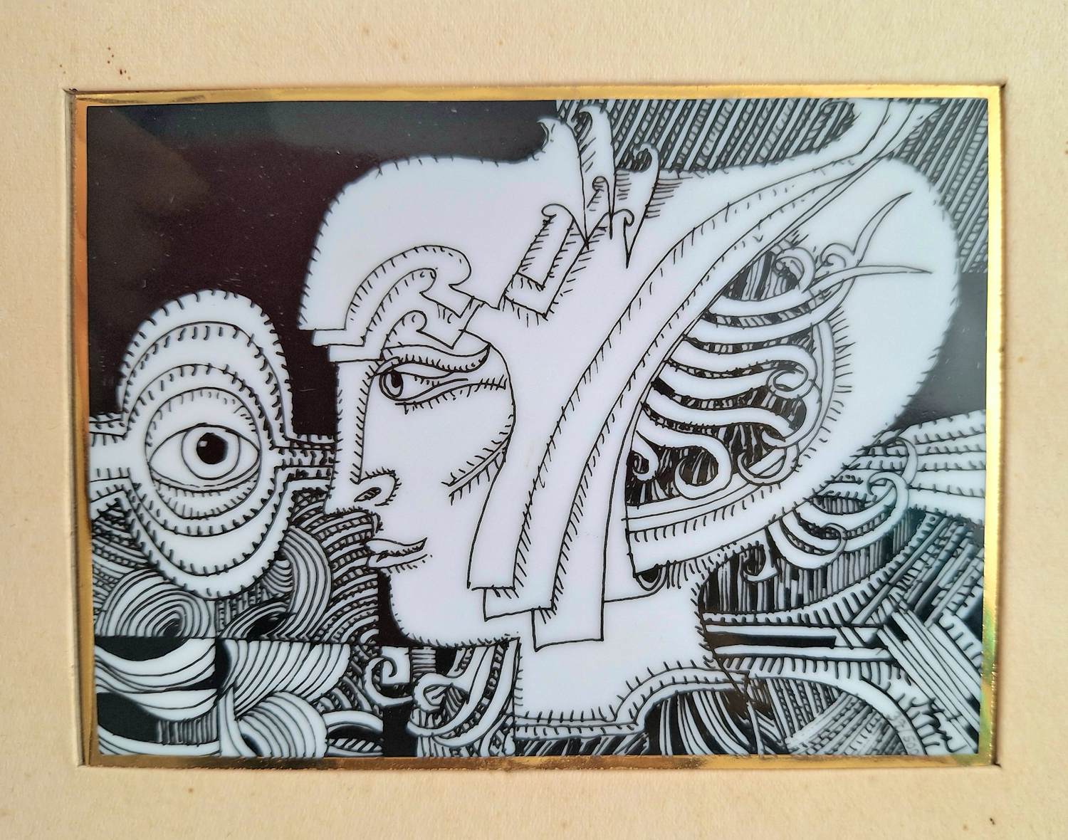 Endre Szasz - (1926-2003) zeldzame plaquette, porselein, Hollóháza kopen? Bied vanaf 99!