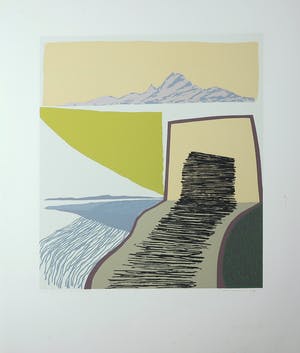 Doris Groeneveld - Zeefdruk, IJslandlandschap kopen? Bied vanaf 1!