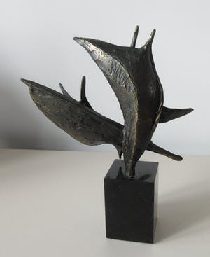 Bernadette Leijdekkers - Bronzen beeld "Wind in de zeilen" kopen? Bied vanaf 70!