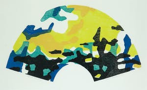 Angenelle Thijssen - Zeefdruk, Waaier "Dreamland" - Ingelijst kopen? Bied vanaf 1!