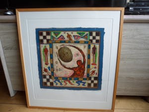 Eric Toebosch - Zeefdruk, 2000, 'Over het mysterie van de gouden ballen' kopen? Bied vanaf 60!