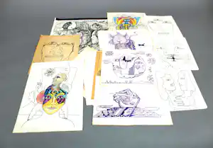 Ernst Vijlbrief - Collectie van diverse tekeningen (16x) verkauft für € 40!