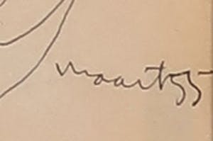 Siep van den Berg - Inkttekening, Schedels - Ingelijst kopen? Bied vanaf 55!