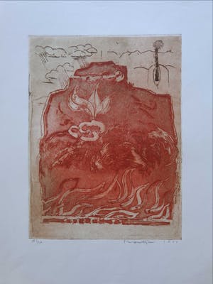 Jan Montyn - POKHARA I NEPAL / KLEURETS / 65x50cm / SIG / 1994 kopen? Bied vanaf 45!