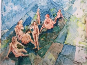 Jan de Kort - Liggend en zonnend naakt kopen? Bied vanaf 15!