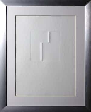 Harry van Kuyk - Reliëfdruk, Zonder titel - Ingelijst verkocht voor € 100!