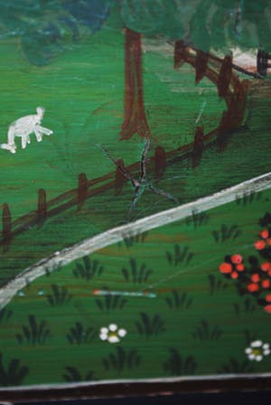 Niet of onleesbaar gesigneerd - Naïef geschilderd boerenbedrijf, 1975 kopen? Bied vanaf 10!