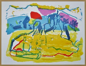 Pieter Defesche - Pieter Defesche, kleurenlitho, zonder titel, 1998, oplage 100 ex. kopen? Bied vanaf 35!