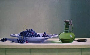 Jan Hoedemakers - Schaal met druiven en karaf kopen? Bied vanaf 995!