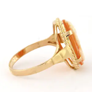 18k roségouden ring bezet met camee - rm 17 kopen? Bied vanaf 240!