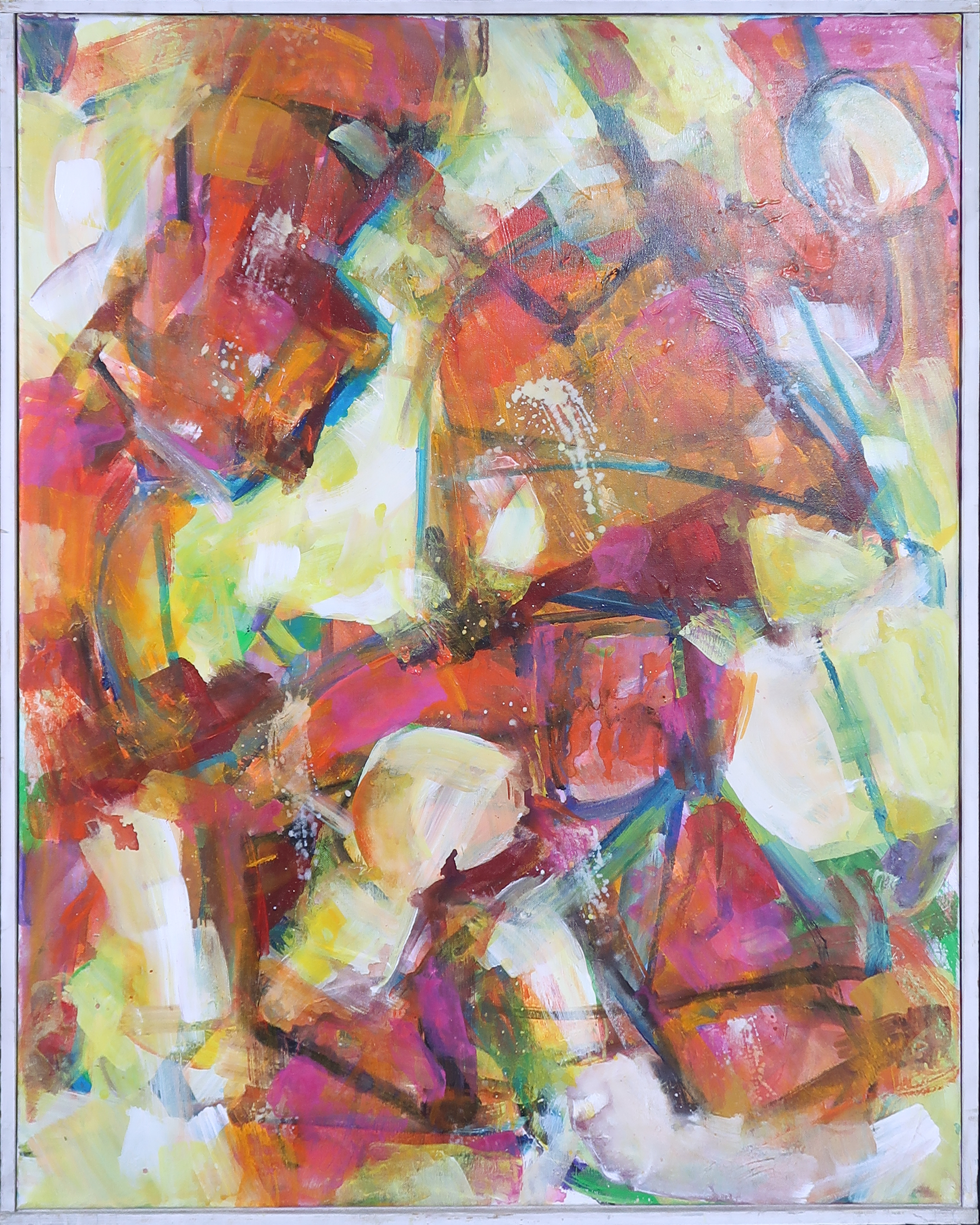 Christine Spierings - Olieverf op doek, Moving - Ingelijst (Groot) verkocht voor € 100!