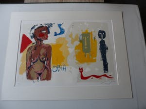 John Lie a Fo - Zeefdruk, titel, "Obia ". kopen? Bied vanaf 40!