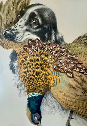 Leon Danchin - Twee Cocker Spaniels met fazant (Deux cocker et fazant) kopen? Bied vanaf 75!