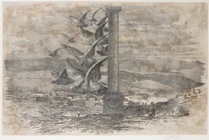 Ed Merk - Collage, Een zwerm - Ingelijst kopen? Bied vanaf 1!