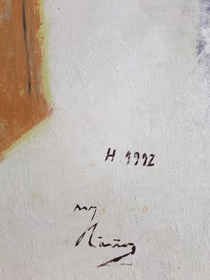 Miguel Ybanez - Abstracte compositie (mooi ingelijst, zeer groot) kopen? Bied vanaf 1!