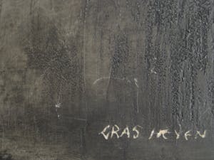 Gras Heyen - Veelzijdig Amsterdams Kunstenaar - Abstract in Grijs en Zwart - gesigneerd kopen? Bied vanaf 10!