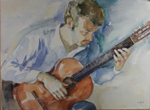 Hans Hazenbroek - Aqurel met aan beide kanten afbeelding kopen? Bied vanaf 75!