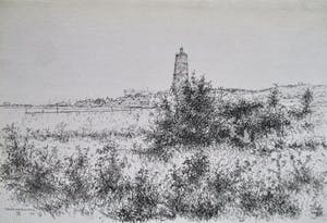 Willem Minderman - Tekening duingezicht Terschelling kopen? Bied vanaf 55!