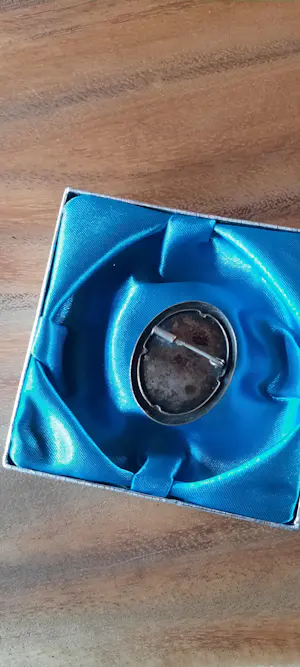 Niet of onleesbaar gesigneerd - Broche Oleographie in zilveren zetting. Napoleon ll kopen? Bied vanaf 1!