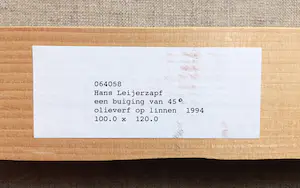 Hans Leyerzapf - Een buiging van 45 graden, olieverf op doek (ingelijst, groot!) kopen? Bied vanaf 1250!