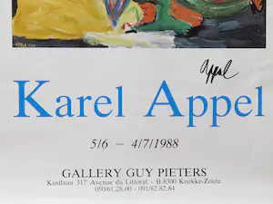 Karel Appel - Gesigneerd galerie affiche kopen? Bied vanaf 85!