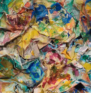 Helen Nieuwendijk - Wandobject van beschilderd papier, Vertering kopen? Bied vanaf 60!