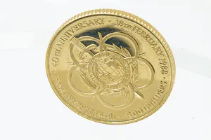 Massief 900/1000 gouden Suriname 500 gulden "Assembly" MUNT in originele doos kopen? Bied vanaf 350!