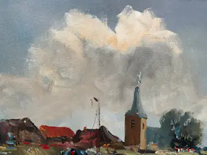 Jan Kelderman - Dorpsgezicht. kopen? Bied vanaf 100!