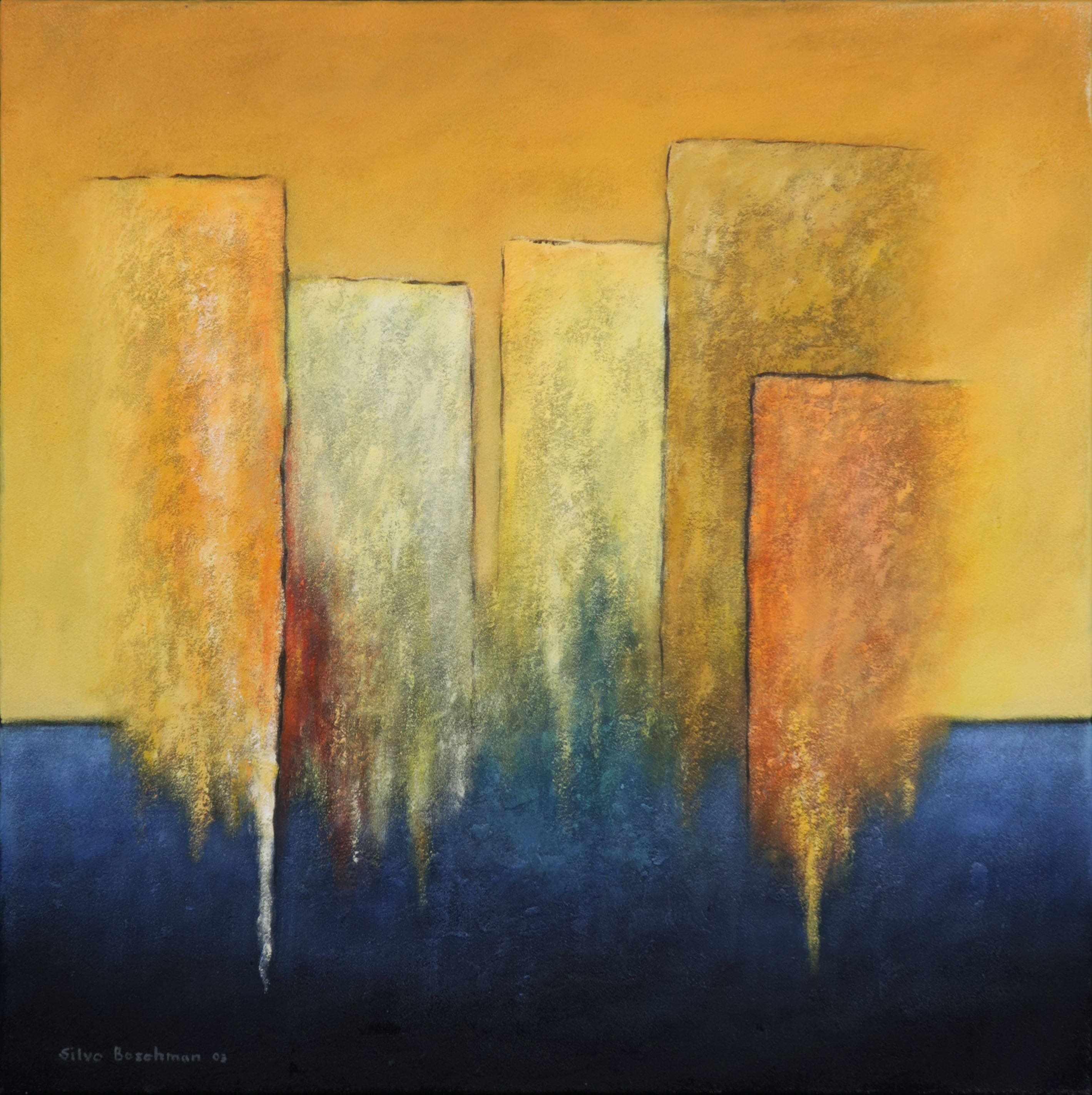 Silvo Boschman - Gemegende techniek, o.a. (structuur)verf, Gebouwen II kopen? Bied vanaf 35!