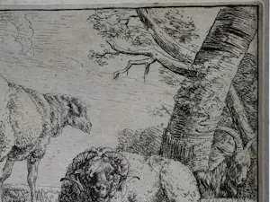 Karel Dujardin - Drie zwijnen (en nog twee etsen Berchem) kopen? Bied vanaf 30!