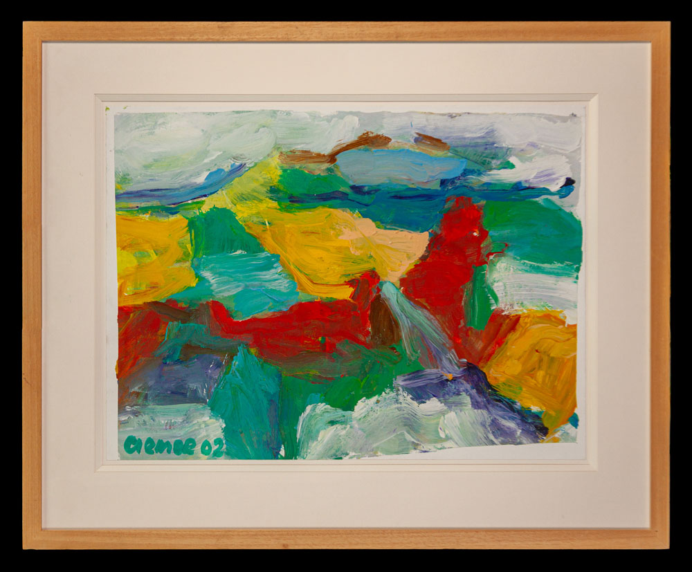AcheterJan Cremer - Ingelijste olieverf op papier: abstracte compositie - 2002(nette lijst!)? Enchérissez de 2499!