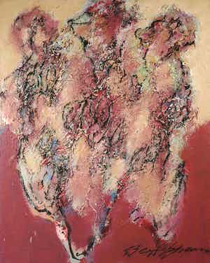 Bert Braam - Acryl op doek, Figuurlijk verkocht voor € 1!