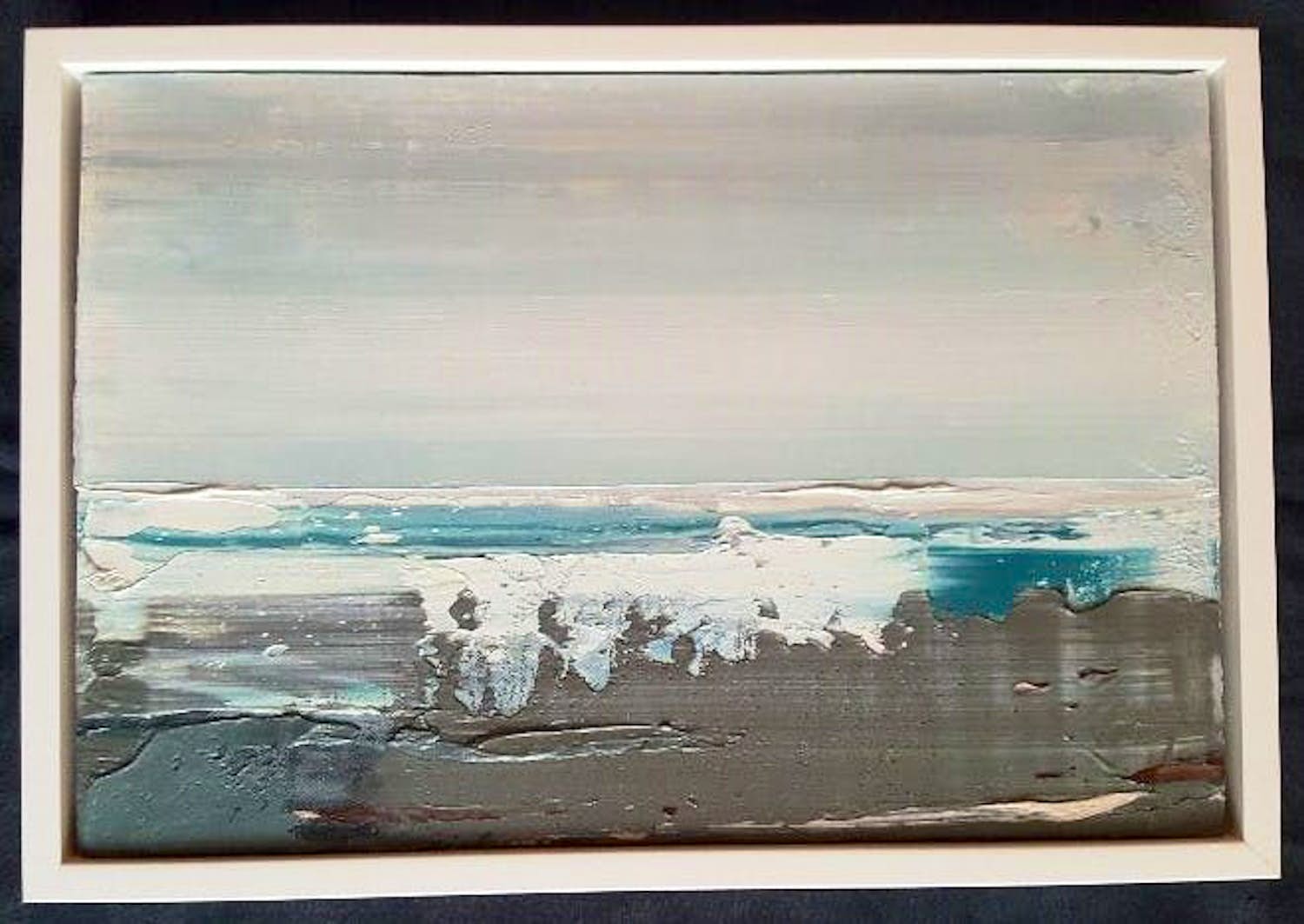 Mathieu van Riel - 'Zee' - olieverf schilderij verkocht voor € 50!