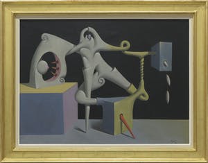 Ivan Tovar - Olieverf op doek, Surrealistische voorstelling - Ingelijst kopen? Bied vanaf 25000!