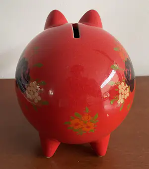 Waechtersbacher Keramik - Vintage rood aardewerken spaarvarken kopen? Bied vanaf 20!