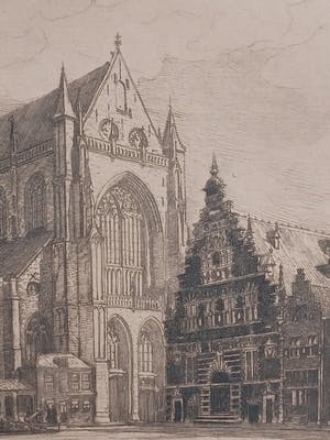 Johannes Josseaud - Grote kerk te Haarlem. kopen? Bied vanaf 25!