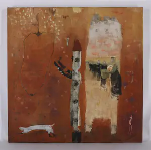 Liesbeth Rahder - Gemengde techniek op doek: "Taking care of 2" - 2005 kopen? Bied vanaf 325!