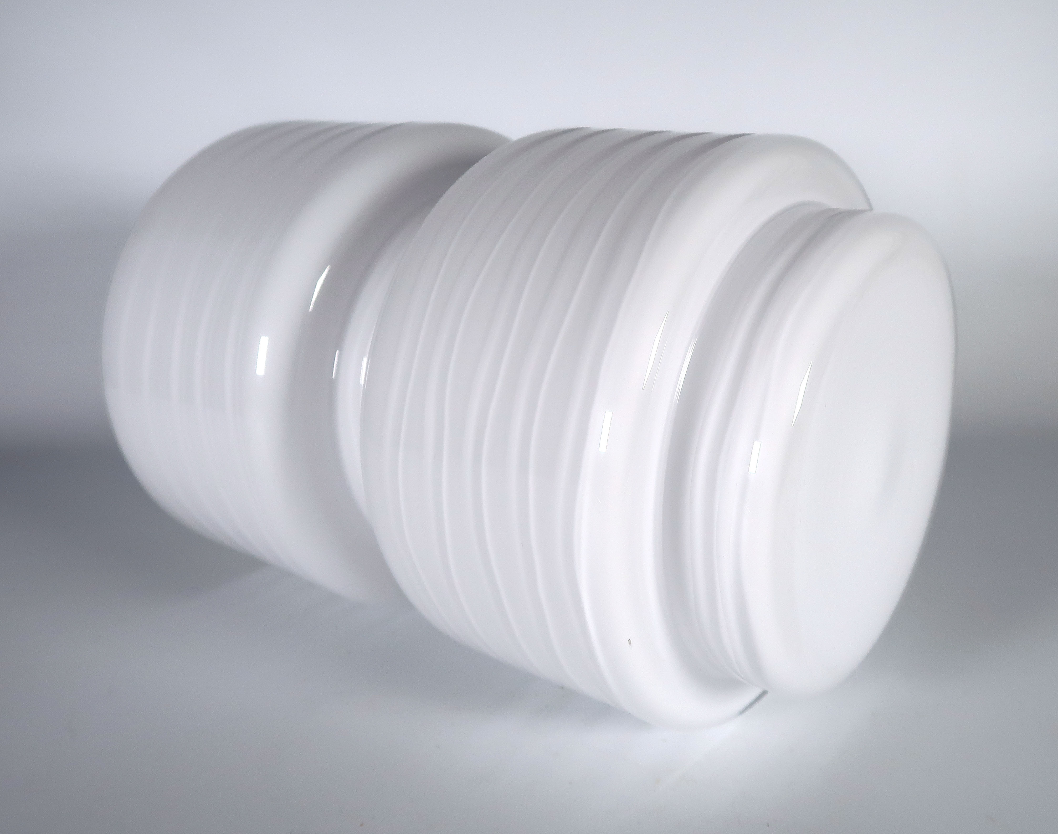 Novy Bor - Glas, Witte cilindrische vaas kopen? Bied vanaf 1!