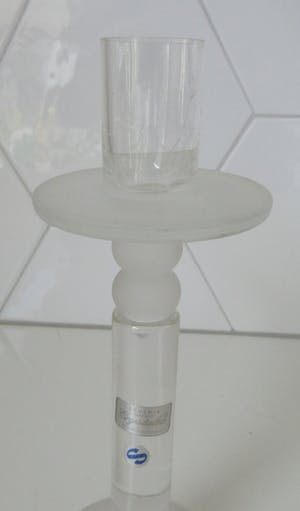 Niet of onleesbaar gesigneerd - Crystalex design kristallen kandelaar kopen? Bied vanaf 10!