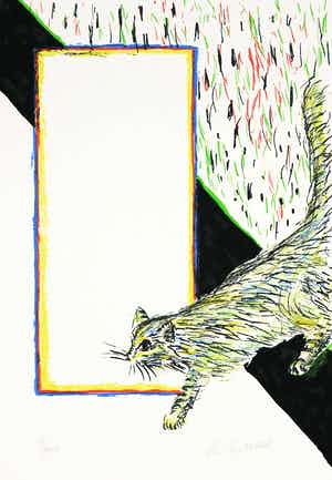 Roger Raveel - Zeefdruk, Felix vulgaris verkocht voor € 350!