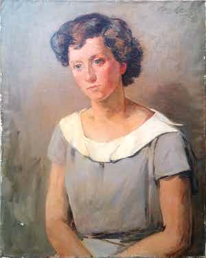 Arie van Mever - Portret van een dame - olieverf 1951 - 20334 verkocht voor € 75!