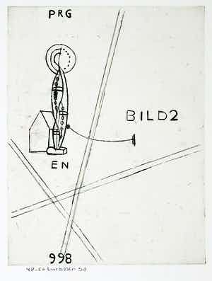 Reinier Lucassen - Ets, Grafiek Nu & Poëzie, Praag en Bild 2 en gedicht van H. H. ter Balkt verkocht voor € 1!