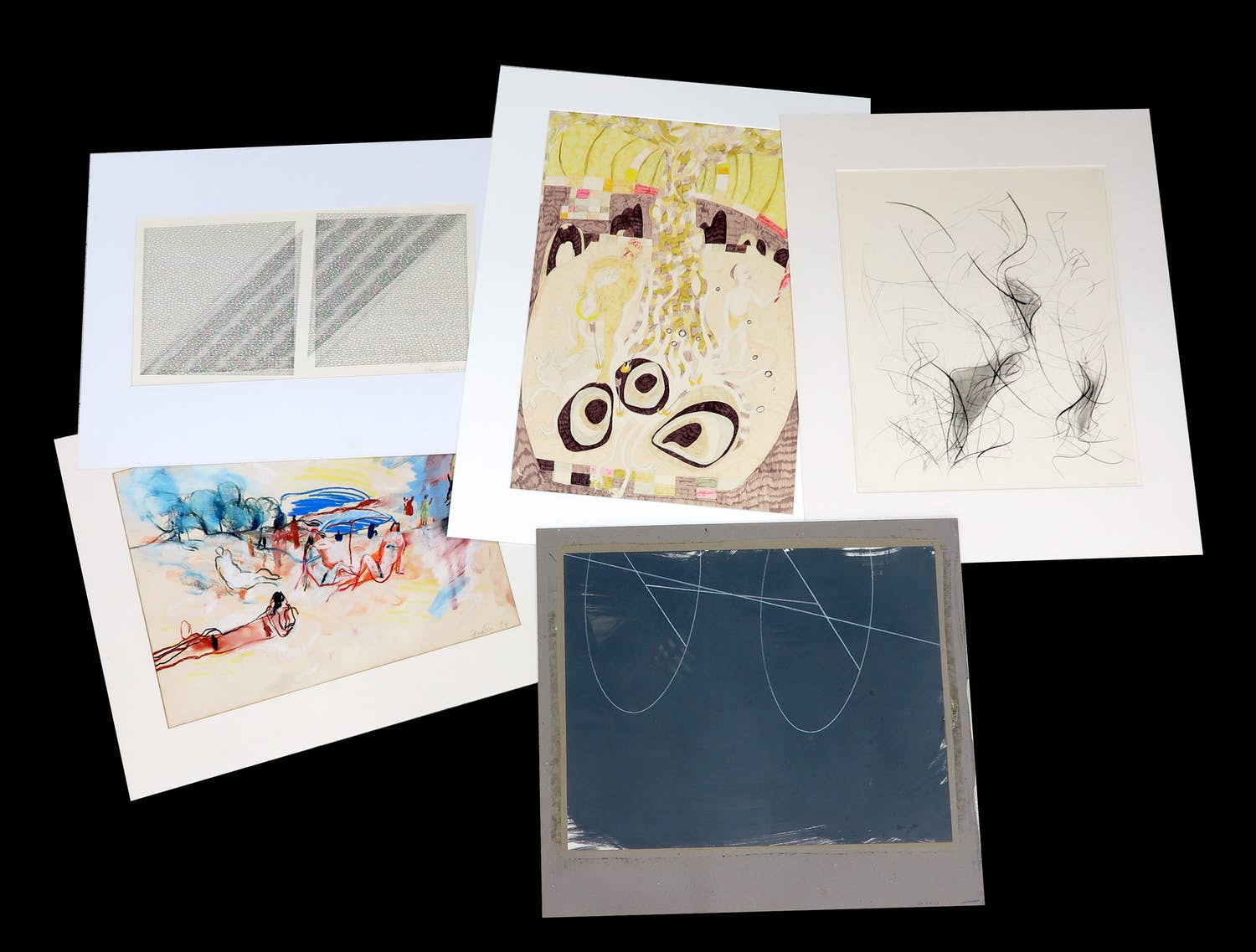 Nora van der Flier - en andere! - Lot met 10 werken op papier kopen? Bied vanaf 1!