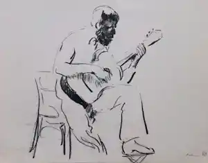 Luis Filcer - gesigneerde houtskool tekening verkocht voor € 59!